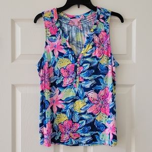 Lilly Pulitzer Essie Top Capri Soleil Size Large